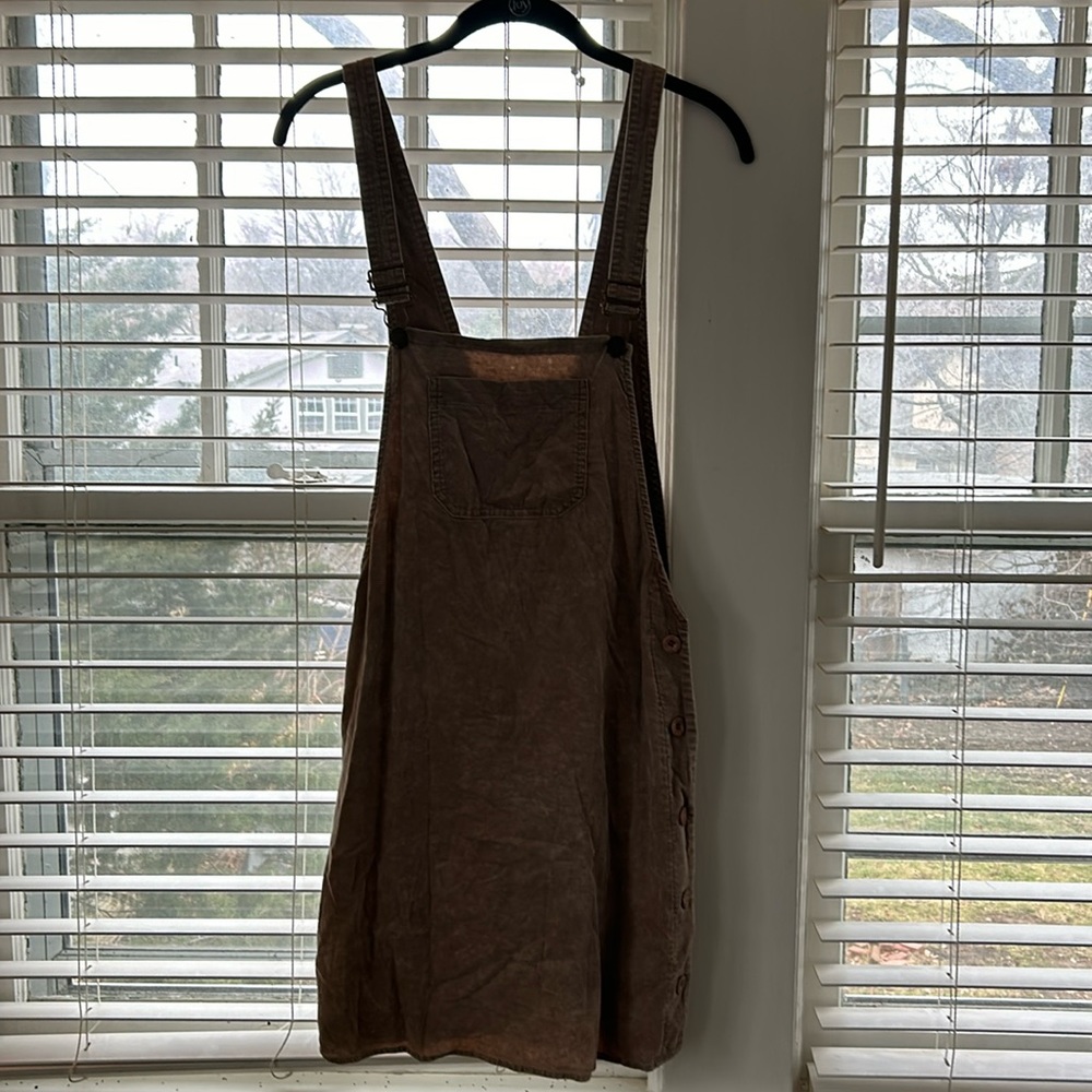 Corduroy overall dress